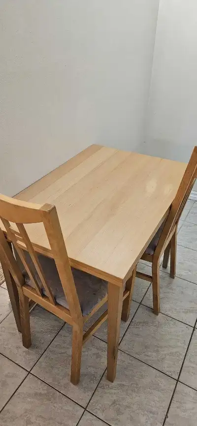 table with two chairs, View more