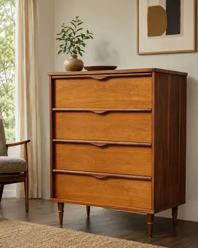 MCM Walnut dresser - LB Furniture Co., View more