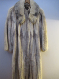 Real fur white coat