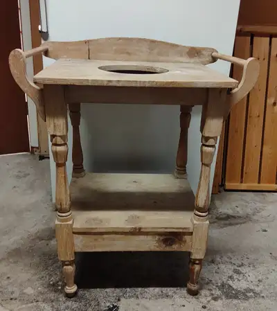 Vintage Solid Wood Washstand, View more