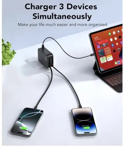 3 in 1 retractable wall charger, View more