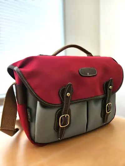 Billingham Hadley Pro Camera Bag - Burgundy Canvas / Chocolate, View more