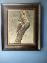 Robert Bateman Flicker in Apple Tree Giclee canvas