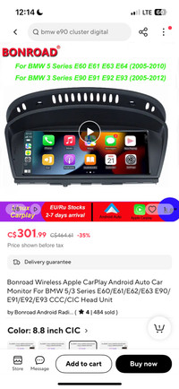 E90/E60/E9X /E6X Apple CarPlay screen