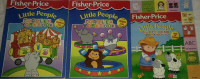 Qty 3 x Fisher Price Little People Toddler Workbooks Books