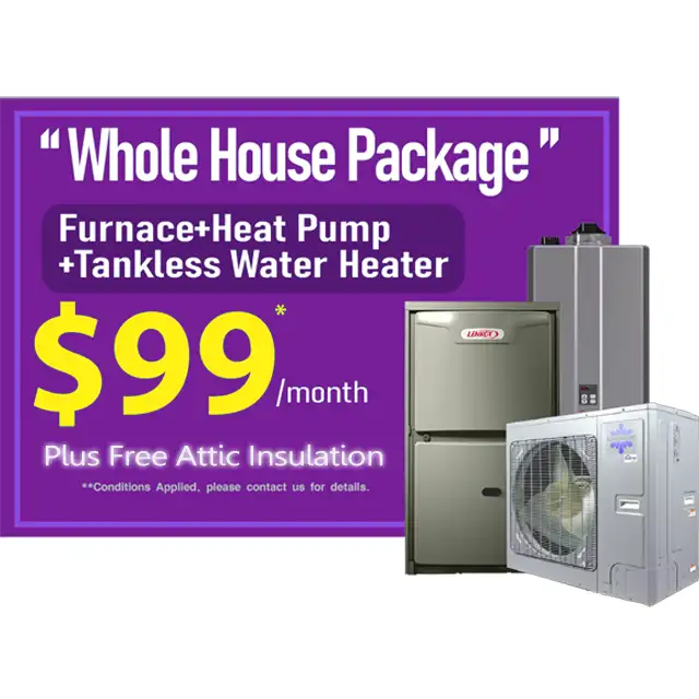 Bundle & Save: HVAC + Tankless + Insulation Deal FURNACE+HEATPUM628632851329301221