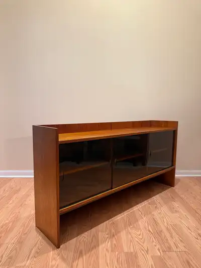 Danish Mid Century Teak Glass Hutch, View more