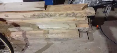 2 bars 2 x 6 x 10 spruce 2 bars 2 x 6 x 9 spruce 14 bars 2 x 4 x 10 spruce 4 fence posts 4 x 4 x 8 p...