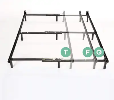 Adjustable Twin/Double/Queen Steel Bed Frame, View more