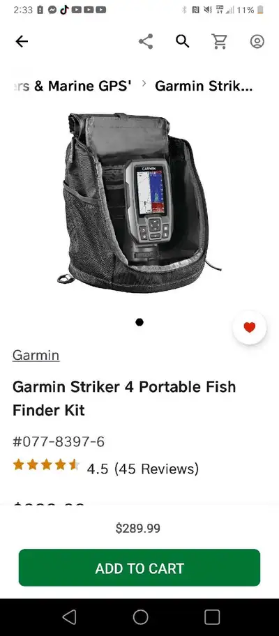 Garmin Striker 4 Portable Fish Finder Kit, View more