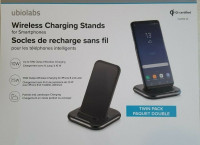 ubiolabs Wireless Charging stands for Smartphones Twin Pack