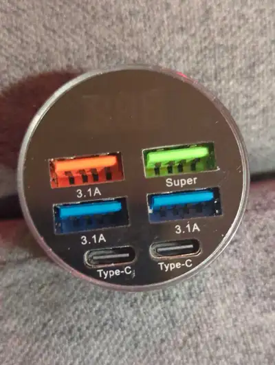 New : Multi port car charger , View more