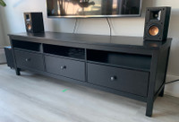 TV Stand/Bench/Console, Black-Brown (IKEA Hemnes)