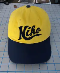 Nike baseball style hat, Navy blue & yellow