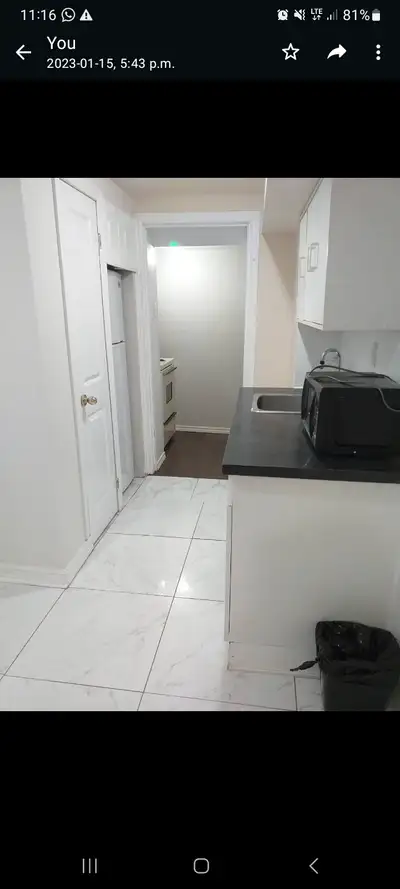 1 bedroom Basement apartment for rent