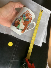 Antique mug inspired by Norman Rockwell 