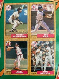 1987 OPC Baseball Empty Box w/Rickey Henderson Box Bottom Panel!