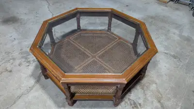 Hexagonal Glass Coffee Table, View more