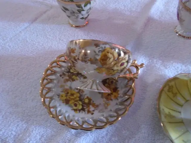 VARIOUS old cups and saucers63005666285699121