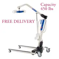 Invacare Reliant 450 battery powered patient lift with sling