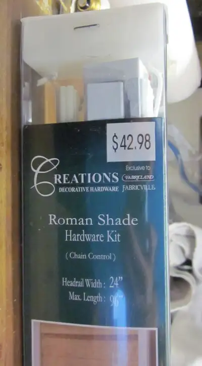 Roman shade made by Creations; new, unused., View more