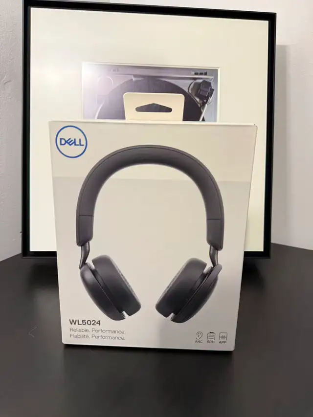 [BNIB] Dell Pro Wireless ANC Headset WL5024/Noise Cancelling in Speakers, Headsets & Mics in Markham / York Region - Image 2