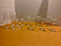 Margarita Glasses and Champagne Flutes- 12 pieces