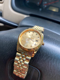 Gold Watch with Diamonds