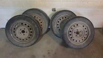 Selling 4 Bridgestone Blizzak Winter tires balanced and mounted on steel rims. These tire were purch...