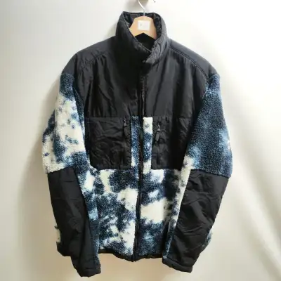 H&M Fleece Sherpa Sweater Jacket Bleach Denim Print 【 MENS  XL 】, View more