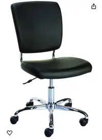 Nadler Luxura Office Chair, Armless, Black