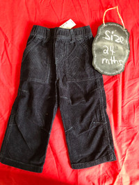 BRAND NEW CHILDREN’S PLACE BOYS CORDUROY NAVY PANTS - 24 mths