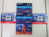 Sony MP-120 8mm Camcorder Cassettes 5pc Lot Brand New 1980s-90s