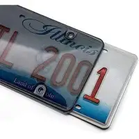 Unbreakable UV Poly carbonate License Plate Cover - Clear or Sm