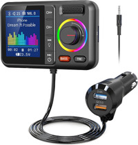 Nulaxy Bluetooth FM Transmitter for Car, Wireless Car Bluetooth