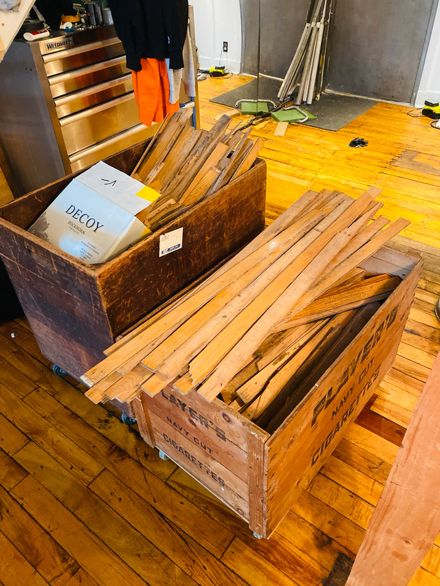 FREE Reclaimed Hardwood Oak Flooring Strips for Reuse / Firewood in Free Stuff in City of Toronto
