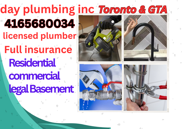 licensed plumber 4165680034 full insurance Toronto & GTA in Plumbing in Markham / York Region - Image 2