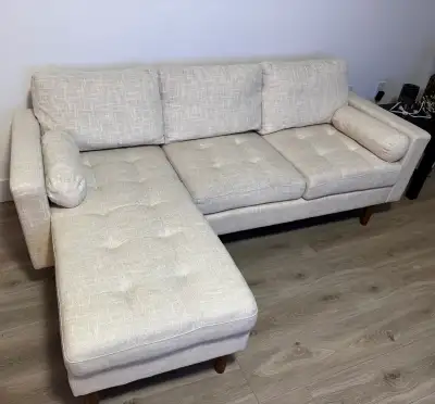 Ivory sectional couch - $400/OBO, View more