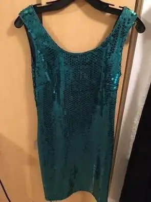 Sequin mini dress, green sequin by Glenrob $55, fits size 7, View more