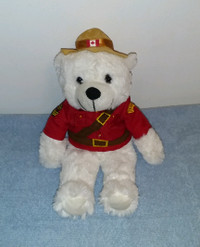 Canada RCMP Mountie White 12" Plush Bear Souvenir