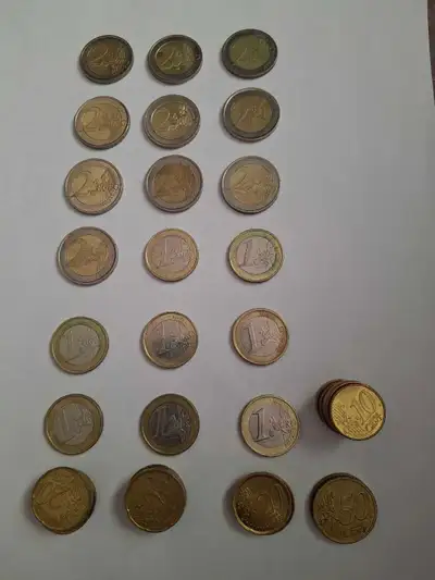 Euro coins for trade. Would like to trade at exchange rate for either canadian dollar or japanese ye...