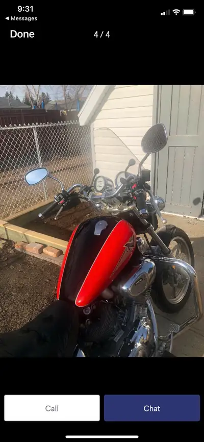 1996 Yamaha Virago Motorcycle 750 cc 52,974 Kms Beautiful bike which includes three leather saddle b...