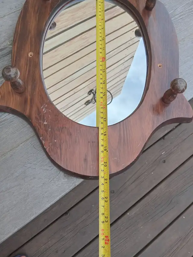 Vintage Wooden Entryway Mirror with Pegs in Home Décor & Accents in Calgary - Image 6