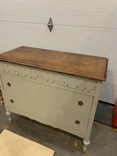 refinished antique dresser, View more