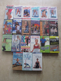 Exercise videos VHS tapes, NEW, yoga, walking, weights, aerobics