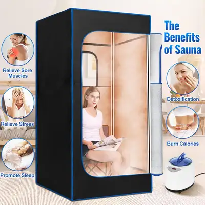 Condition - Like new Turn your home into a personal spa retreat with the X-Vcak Portable Sauna Box....