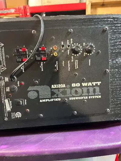 axiom  80 watt subwoofer system, View more