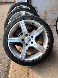 17 Inch 5 Spoke Rims with Tires (215/45/17) (5x114.3)