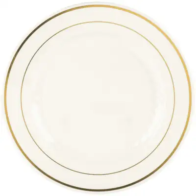 Spring Sale 1pcX10inch White Gold Rim Sublimation Coated Plate, View more