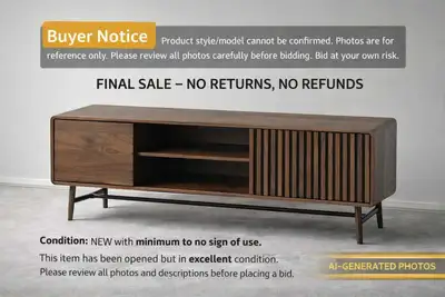 Mid-Century TV Stand / TV Cabinet – Black Walnut (Up to 50”), View more
